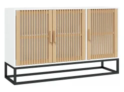 Aparador de madera contrachapada blanco 105x30x65 cm ES435889