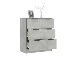 Aparador de madera contrachapada gris hormigón 60x30x70 cm ES12576