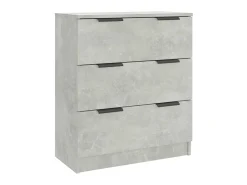 Aparador de madera contrachapada gris hormigón 60x30x70 cm ES12576