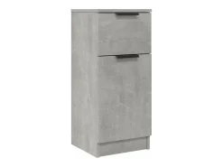 Aparador de madera contrachapada gris hormigón 30x30x70 cm ES885727