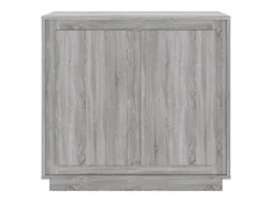 Aparador de madera contrachapada gris Sonoma 80x34x75 cm ES22870