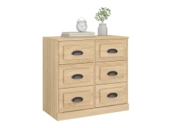 Aparador de madera contrachapada roble Sonoma 70x35,5x67,5 cm ES971390