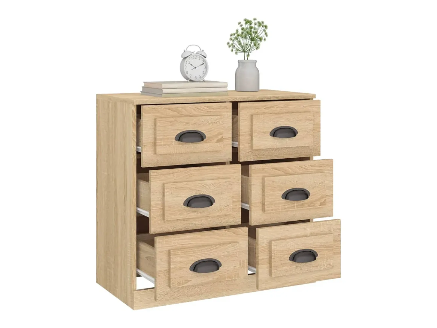 Aparador de madera contrachapada roble Sonoma 70x35,5x67,5 cm ES971390