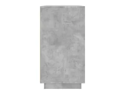 Aparador de madera contrachapada gris hormigón 80x34x75 cm