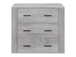 Aparador de madera contrachapada gris Sonoma 80x33x70 cm ES53698