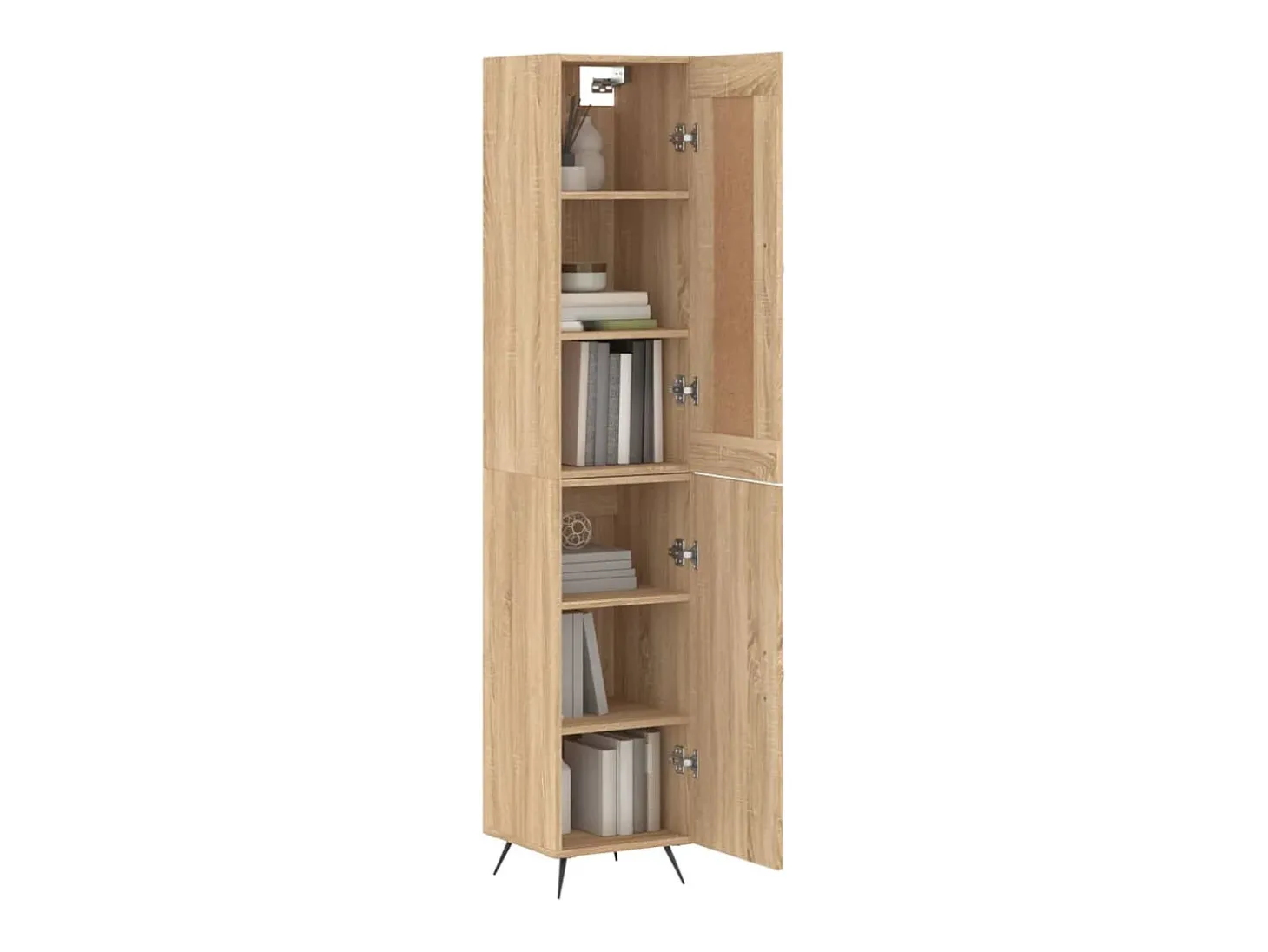Aparador de madera contrachapada roble Sonoma 34,5x34x180 cm