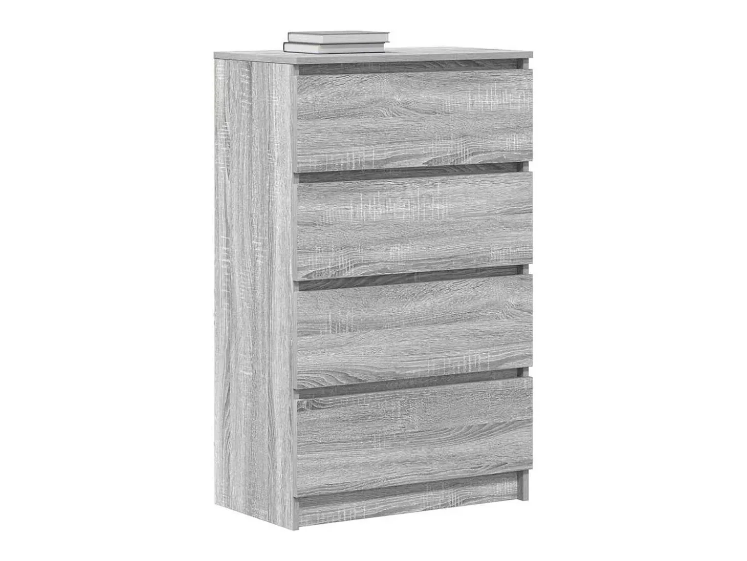 Aparador de madera contrachapada Sonoma gris 60x35x98,5 cm