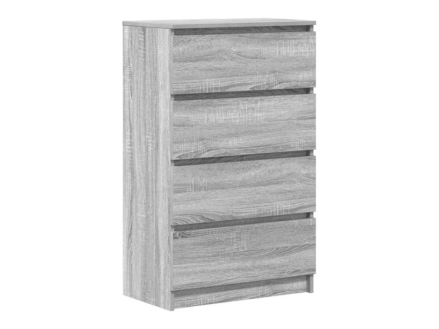 Aparador de madera contrachapada Sonoma gris 60x35x98,5 cm