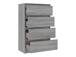 Aparador de madera contrachapada Sonoma gris 60x35x98,5 cm