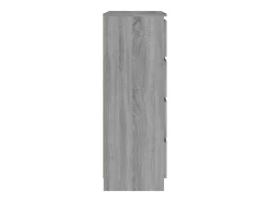 Aparador de madera contrachapada Sonoma gris 60x35x98,5 cm