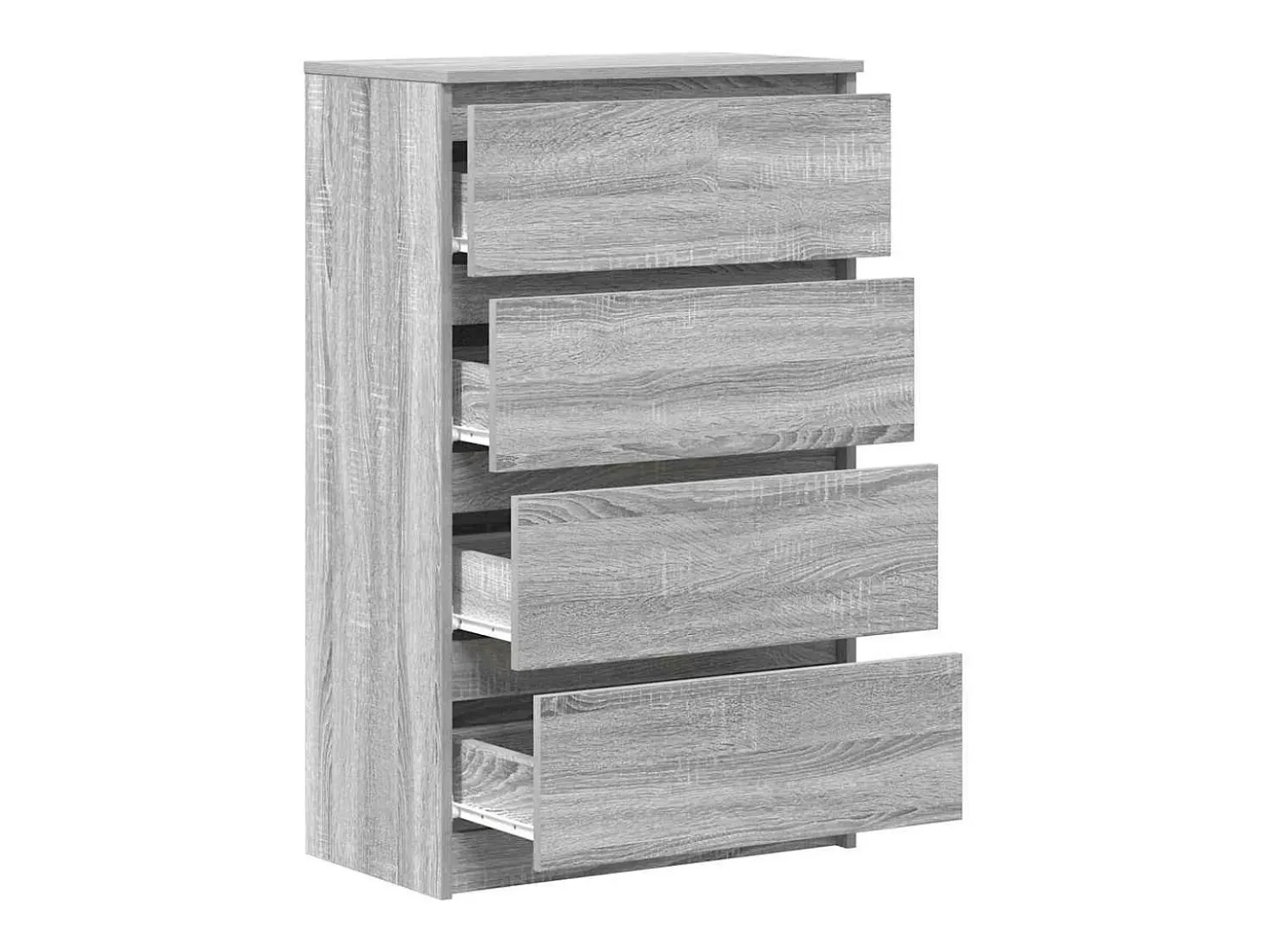 Aparador de madera contrachapada Sonoma gris 60x35x98,5 cm