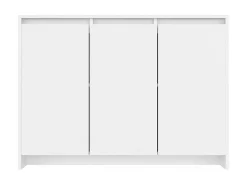 Aparador de madera contrachapada blanco 102x33x75 cm