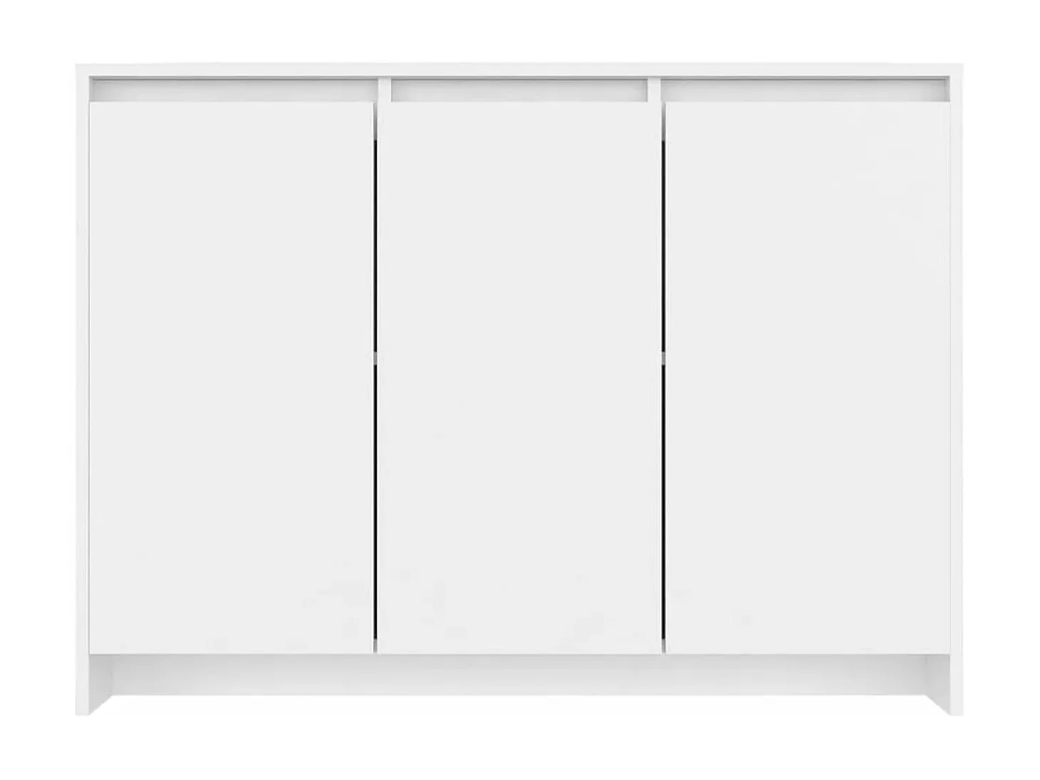 Aparador de madera contrachapada blanco 102x33x75 cm