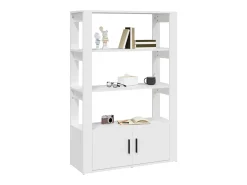 Aparador de madera contrachapada blanco 80x30x119,5 cm ES36428