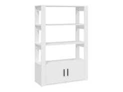 Aparador de madera contrachapada blanco 80x30x119,5 cm ES36428