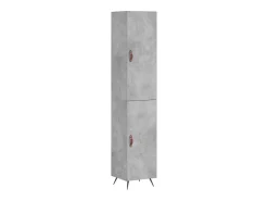 Aparador de madera contrachapada gris hormigón 34,5x34x180 cm ES95532