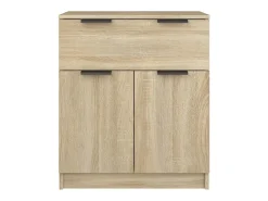Aparador de madera contrachapada color roble Sonoma 60x30x70 cm ES65359