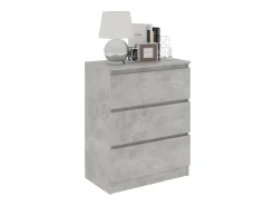 Aparador de madera contrachapada gris hormigón 60x35x76 cm ES93832