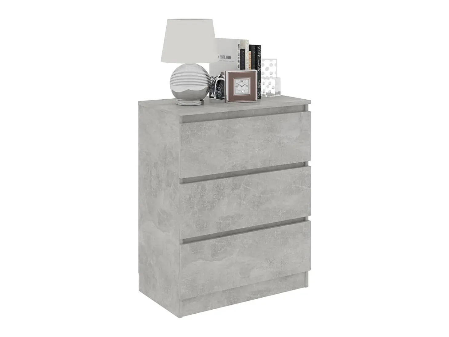 Aparador de madera contrachapada gris hormigón 60x35x76 cm ES93832