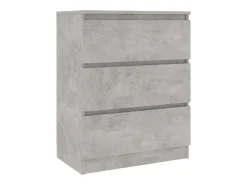 Aparador de madera contrachapada gris hormigón 60x35x76 cm ES93832