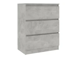 Aparador de madera contrachapada gris hormigón 60x35x76 cm ES93832