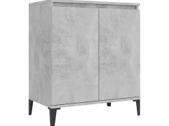 Aparador de madera contrachapada gris hormigón 60x35x70 cm ES77712