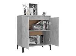 Aparador de madera contrachapada gris hormigón 60x35x70 cm ES77712