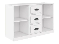 Aparador de madera contrachapada blanco 104,5x35,5x67,5 cm ES70932
