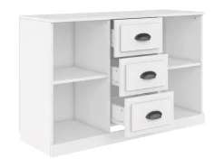 Aparador de madera contrachapada blanco 104,5x35,5x67,5 cm ES70932