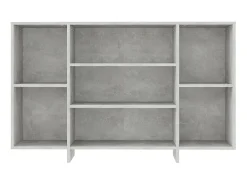 Aparador de madera contrachapada gris hormigón 120x30x75 cm ES76555