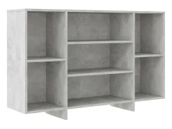Aparador de madera contrachapada gris hormigón 120x30x75 cm ES76555