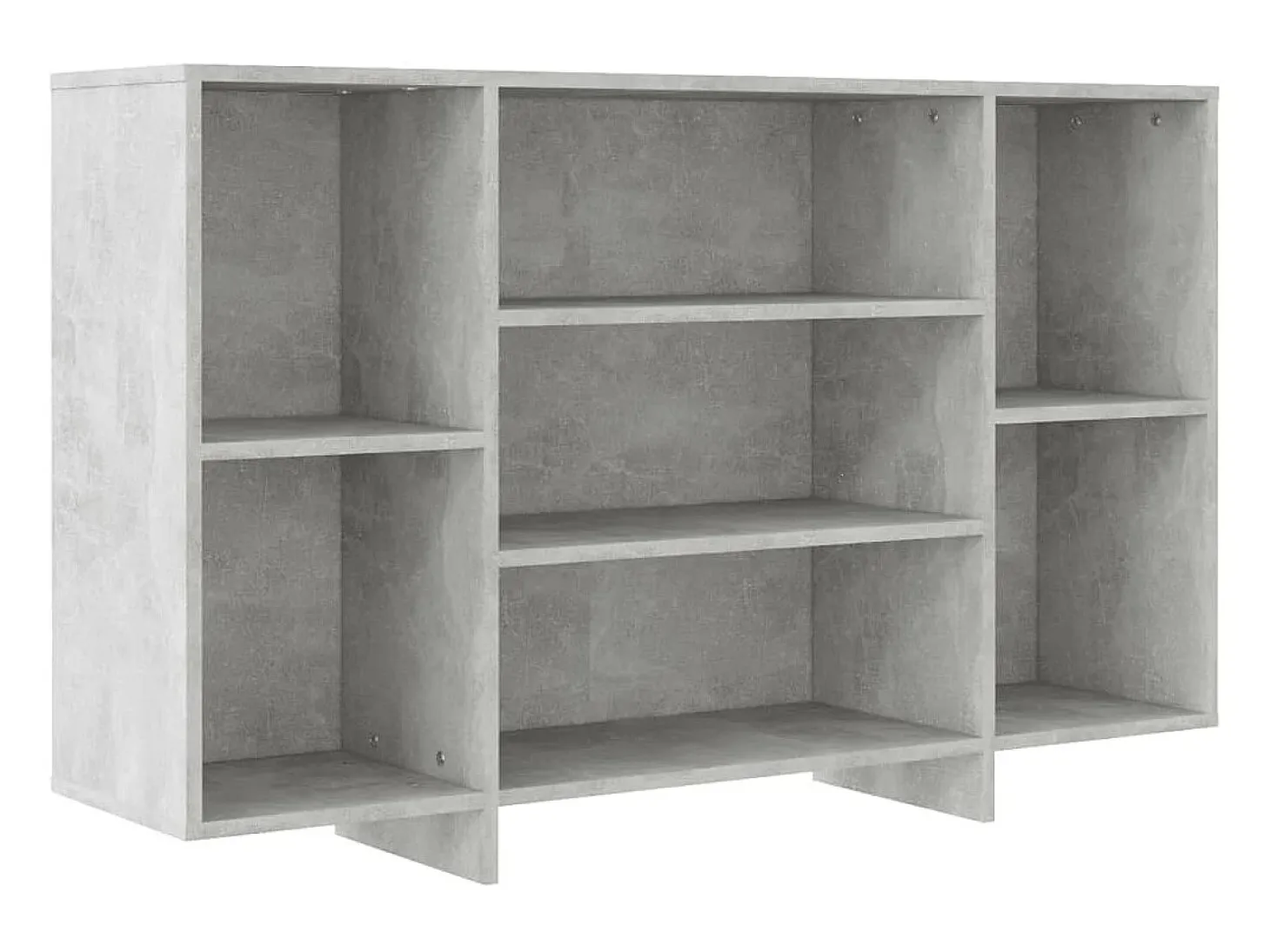Aparador de madera contrachapada gris hormigón 120x30x75 cm ES76555