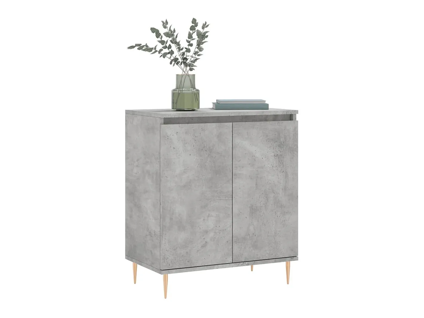 Aparador de madera contrachapada gris hormigón 60x35x70 cm ES15069