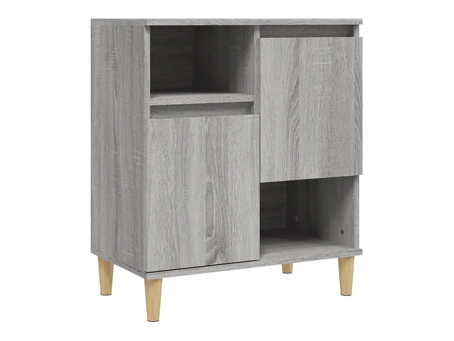 Aparador de madera contrachapada gris Sonoma 60x35x70 cm ES57967
