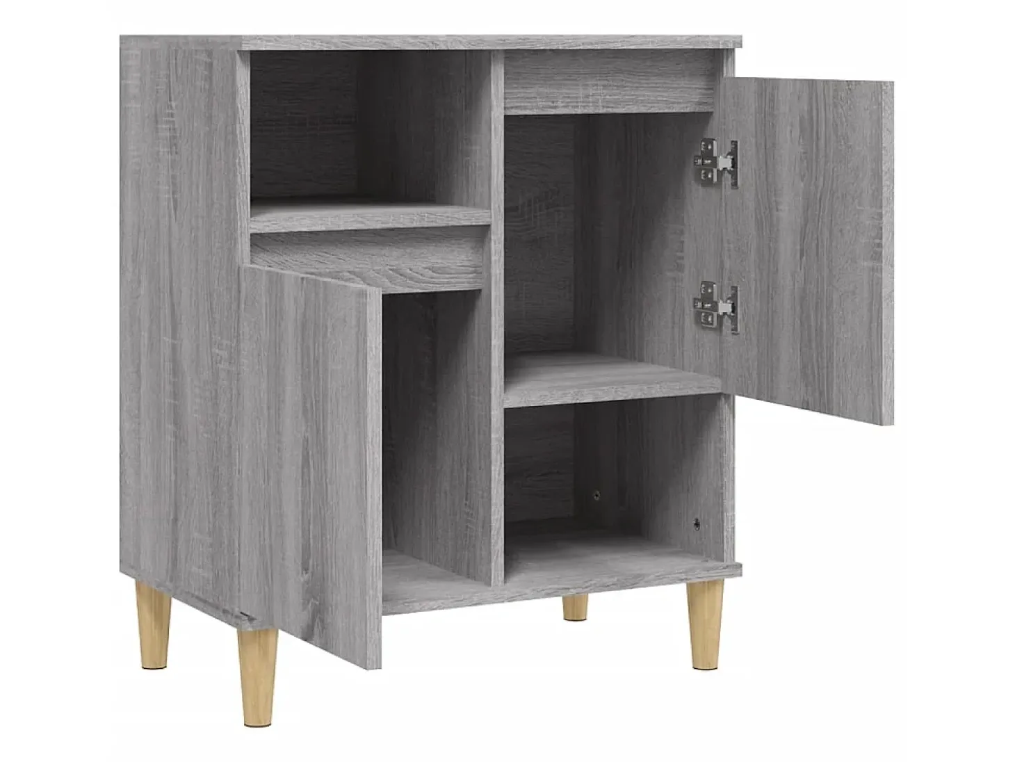 Aparador de madera contrachapada gris Sonoma 60x35x70 cm ES57967