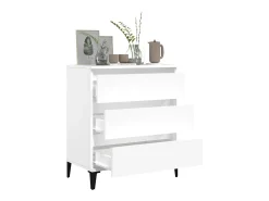 Aparador de madera contrachapada blanco 60x35x70 cm ES36495