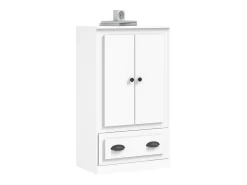 Aparador de madera contrachapada blanco 60x35,5x103,5 cm
