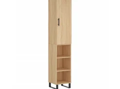 Aparador de madera contrachapada roble Sonoma 34,5x34x180 cm ES60525