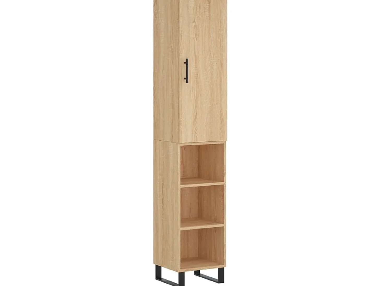 Aparador de madera contrachapada roble Sonoma 34,5x34x180 cm ES60525