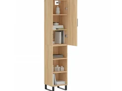 Aparador de madera contrachapada roble Sonoma 34,5x34x180 cm ES60525