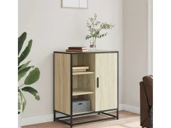 Aparador de madera contrachapada roble sonoma 62x35x76 cm