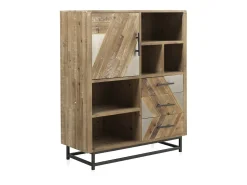 Aparador de madera de abeto con base metálica