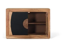 Aparador de madera de acacia con 2 puertas