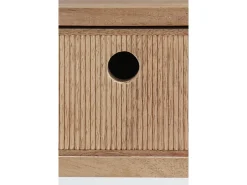 Aparador de madera de fresno con cajón y base metálica
