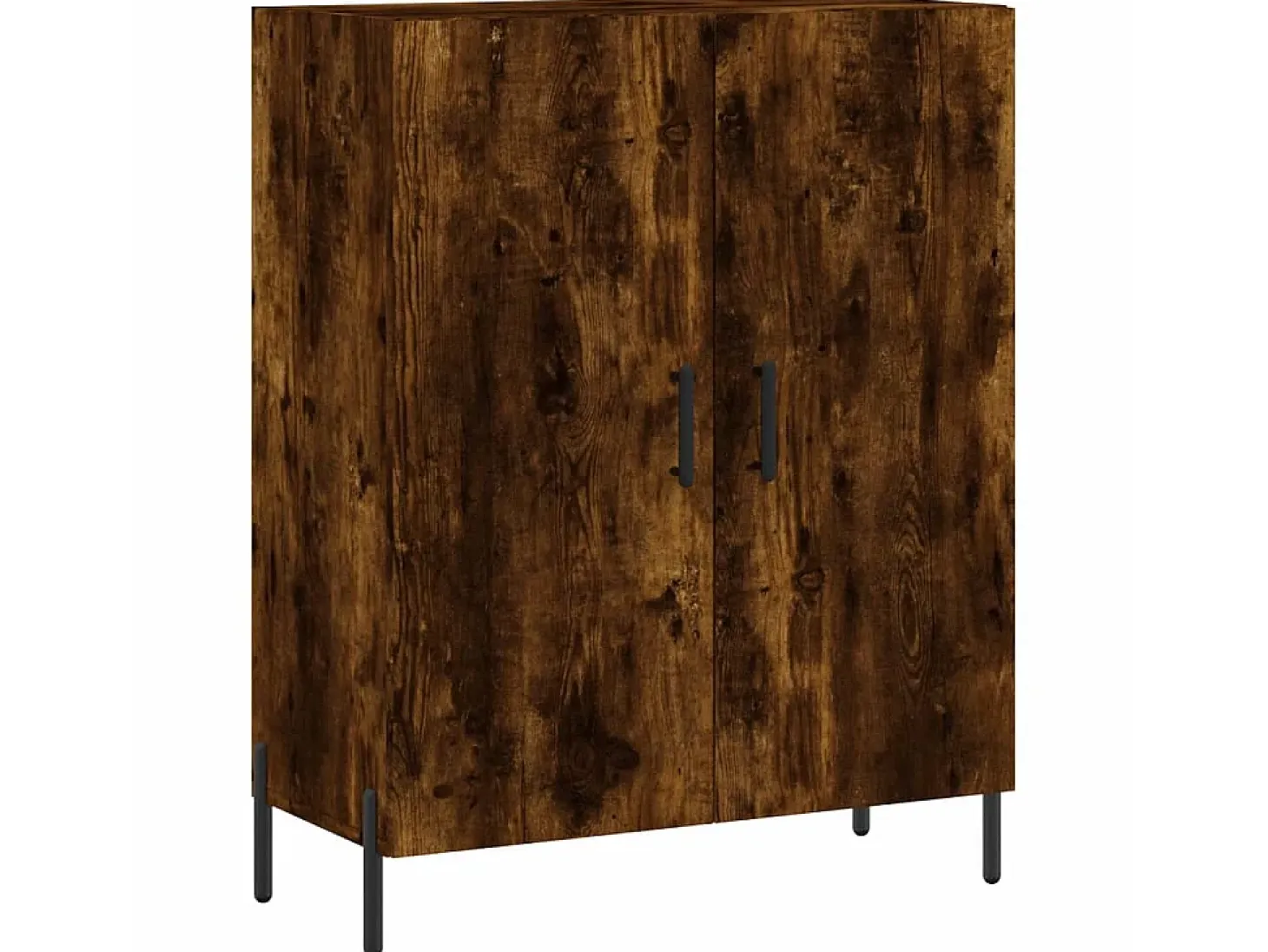 Aparador de madera de ingeniería roble ahumado 69,5x34x90 cm ES69184