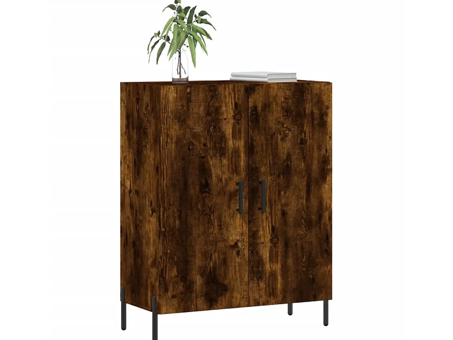 Aparador de madera de ingeniería roble ahumado 69,5x34x90 cm ES69184