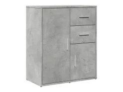 Aparador de madera de ingeniería gris hormigón 60x31x70 cm ES492261