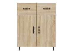 Aparador de madera de ingeniería roble Sonoma 69,5x34x90 cm ES84081