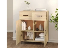 Aparador de madera de ingeniería roble Sonoma 69,5x34x90 cm ES84081