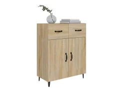 Aparador de madera de ingeniería roble Sonoma 69,5x34x90 cm ES84081